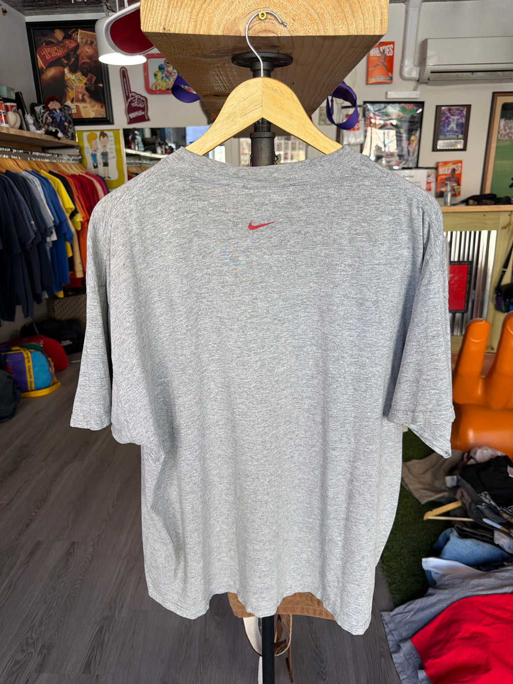Nike Grey Tag “Red Stripe” Tee