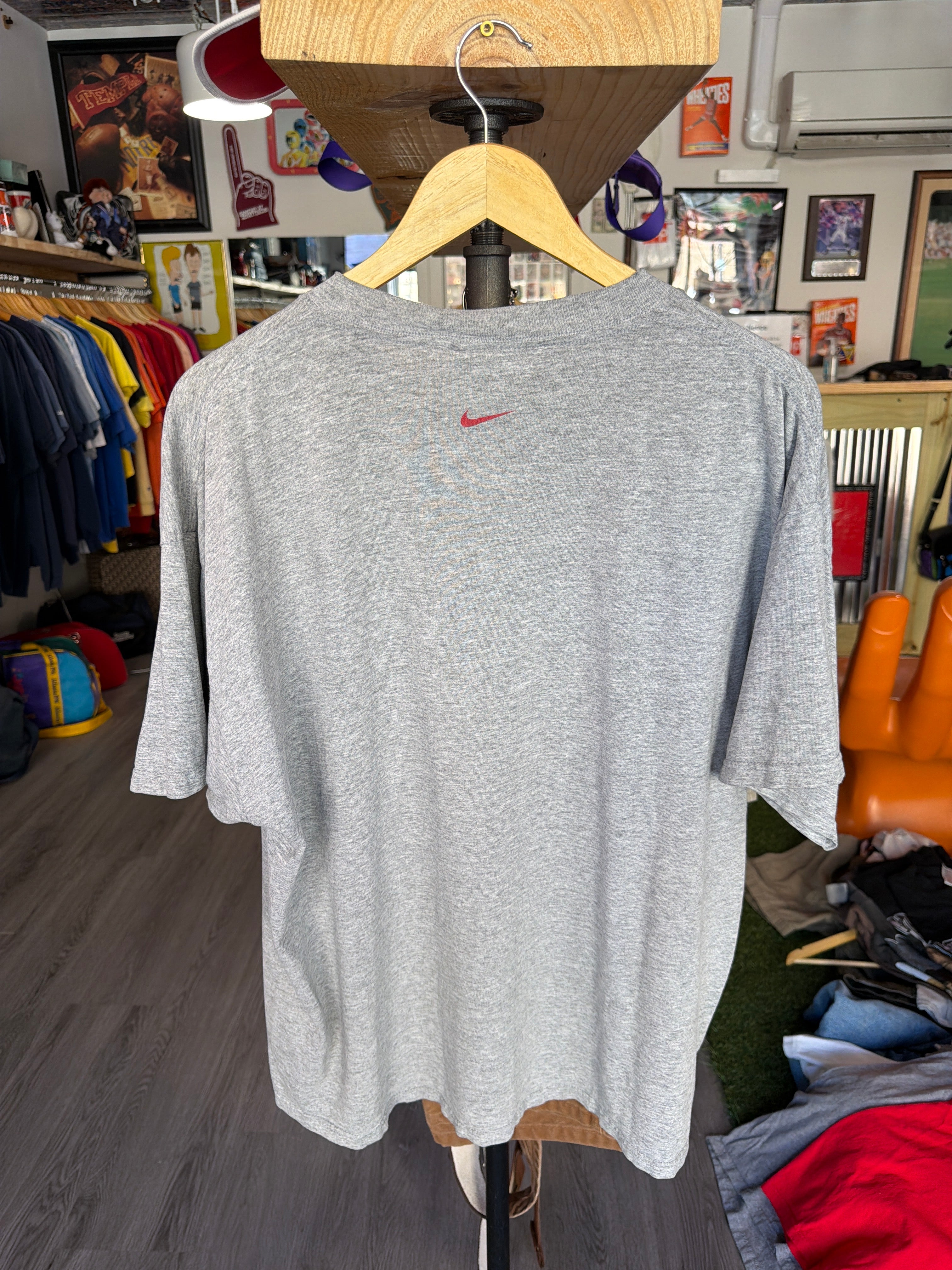 Nike Grey Tag “Red Stripe” Tee