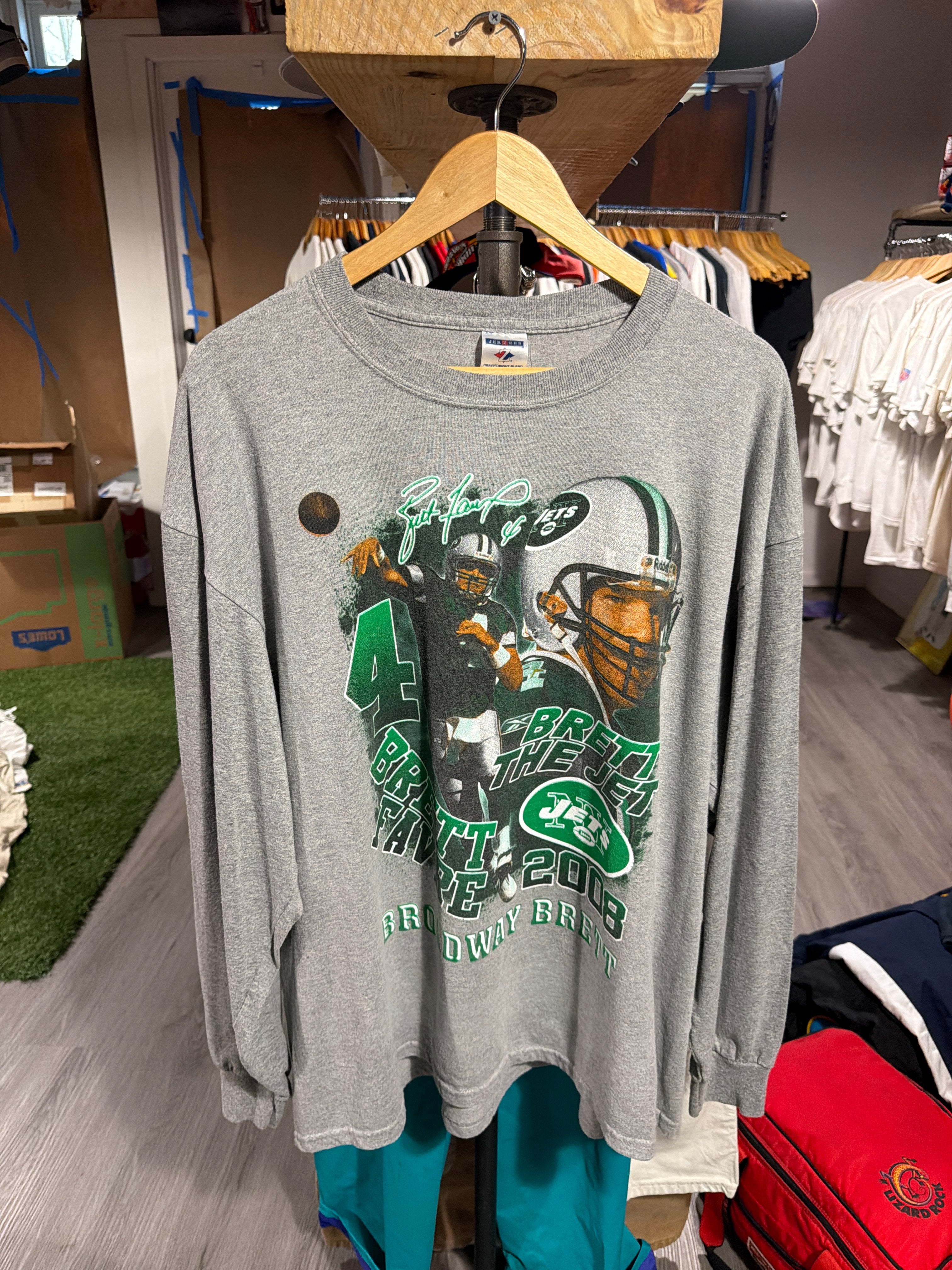 2008 Brett Favre “Broadway Brett” Jets LS Tee