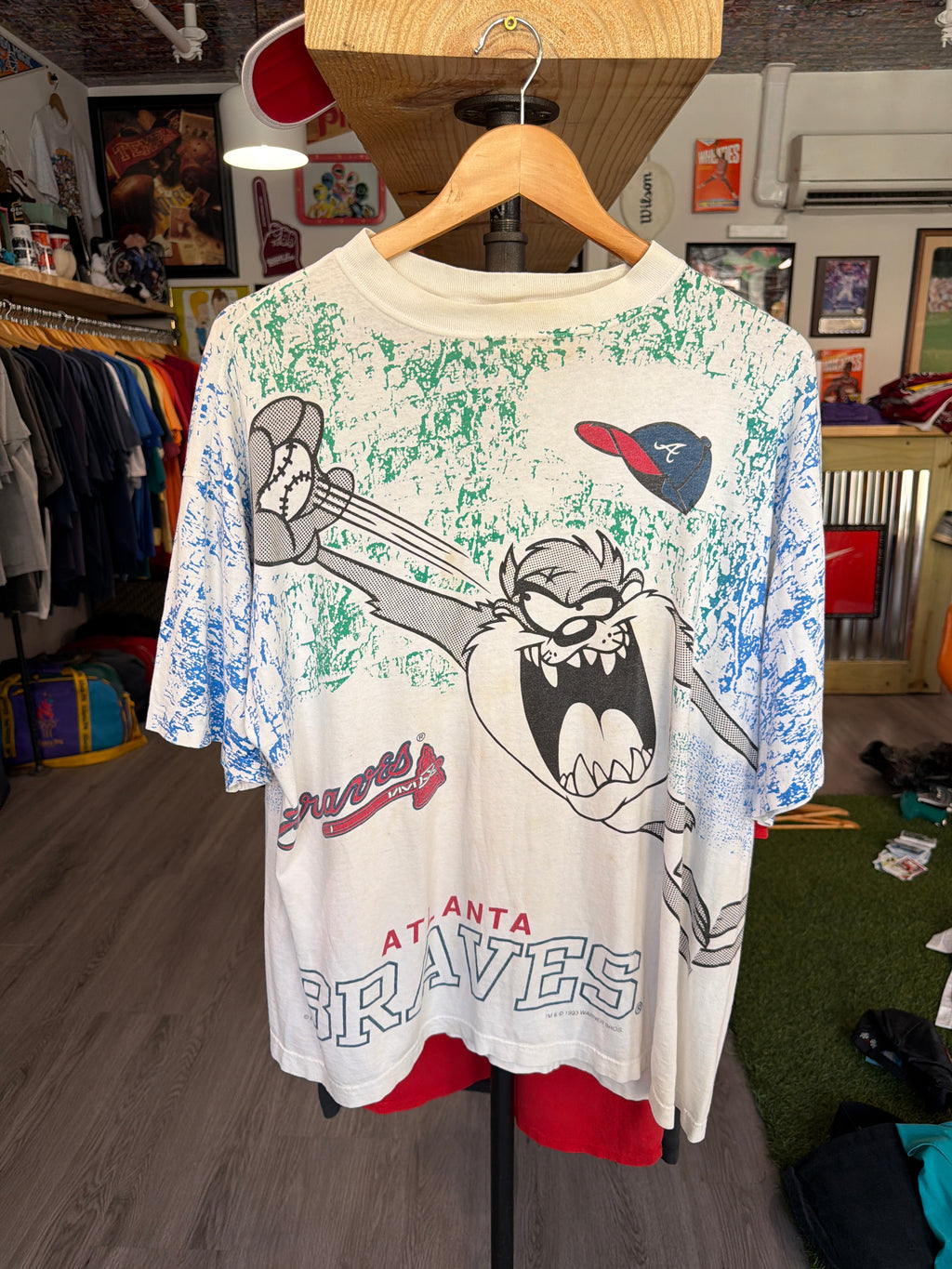 1993 Atlanta Braves “Taz-Mania” AOP Tee