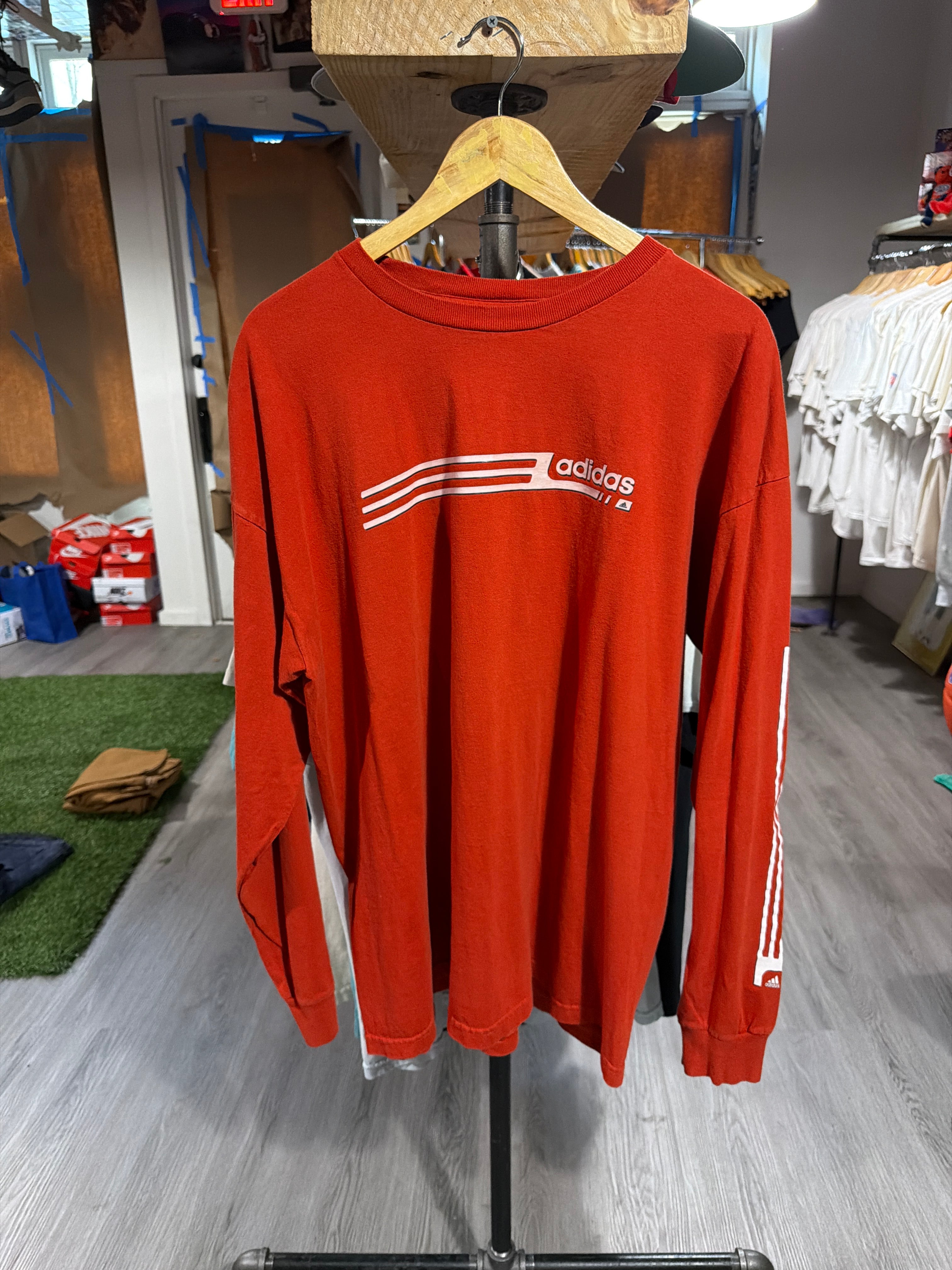 Adidas “3 Stripe Sleeve” LS Tee