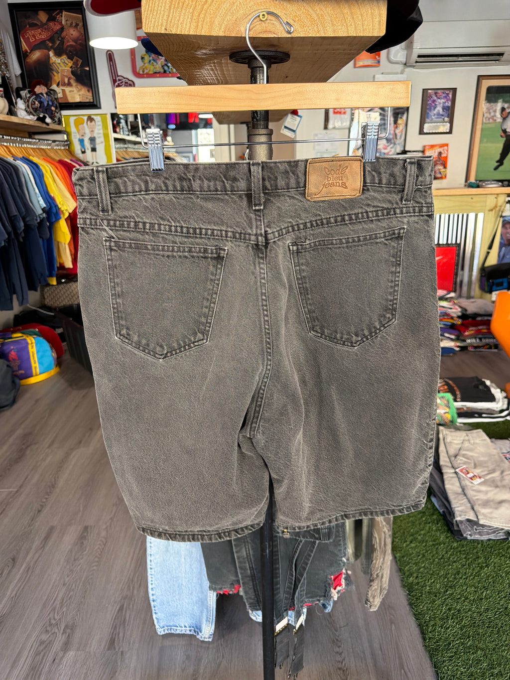 Y2K Code Blue Black Jorts