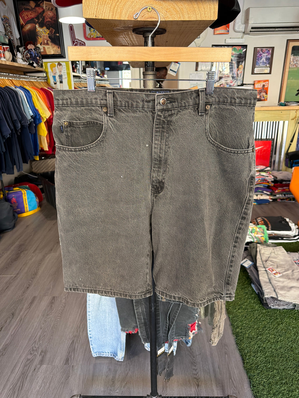 Y2K Code Blue Black Jorts