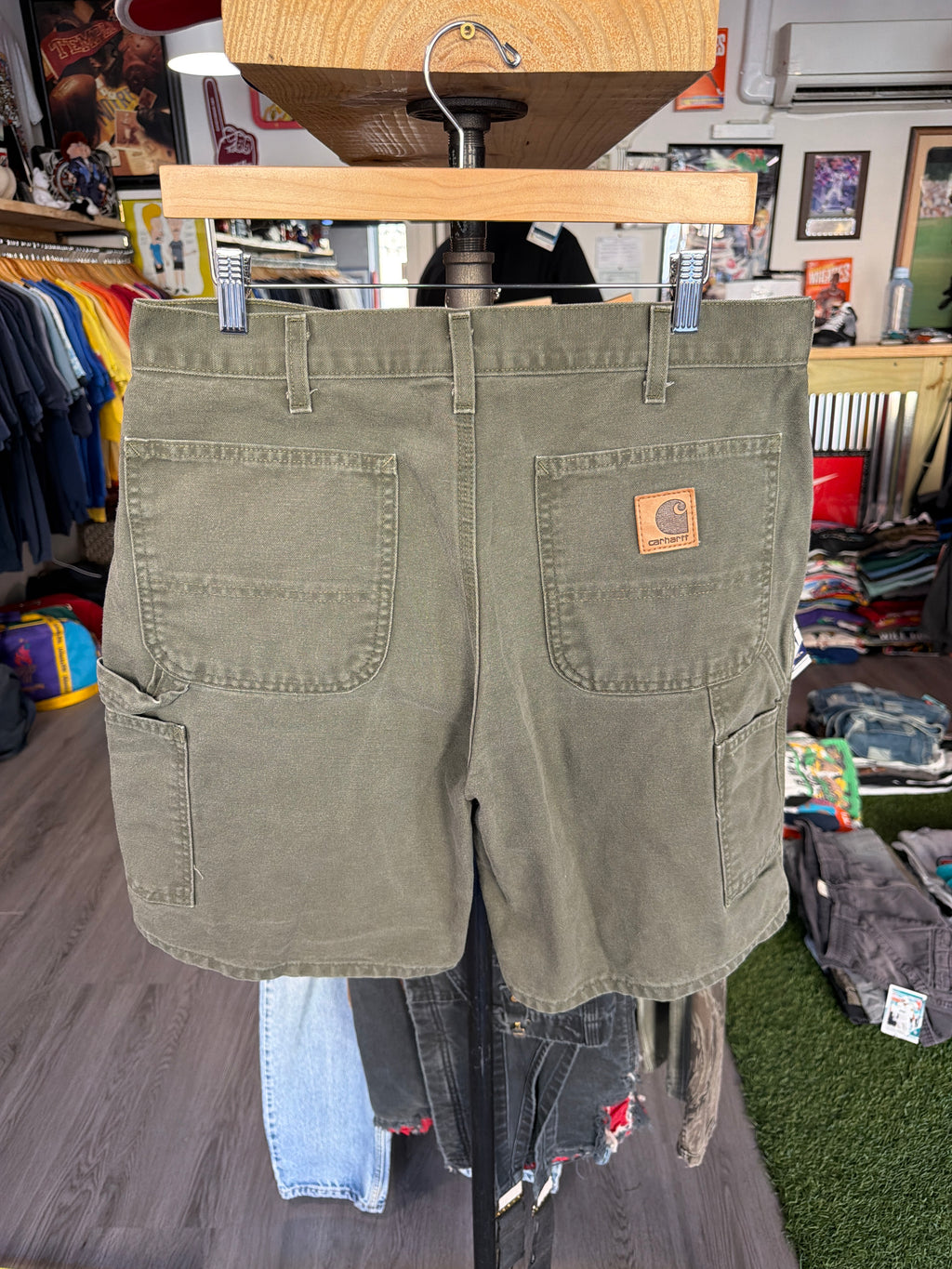 Green Carhartt Painter Shorts