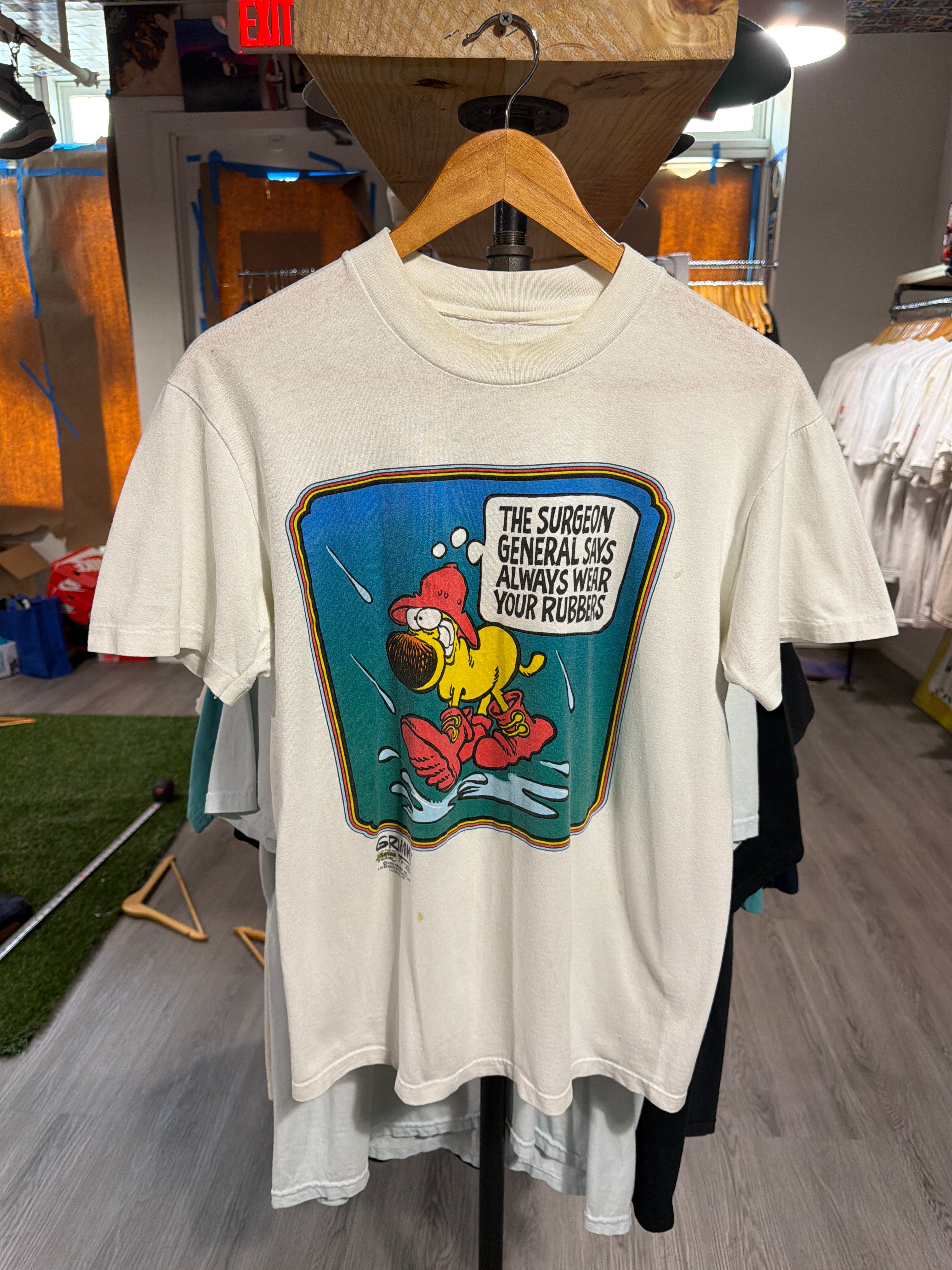1990 Mother Duck “Always Wear Rubbers” Tee