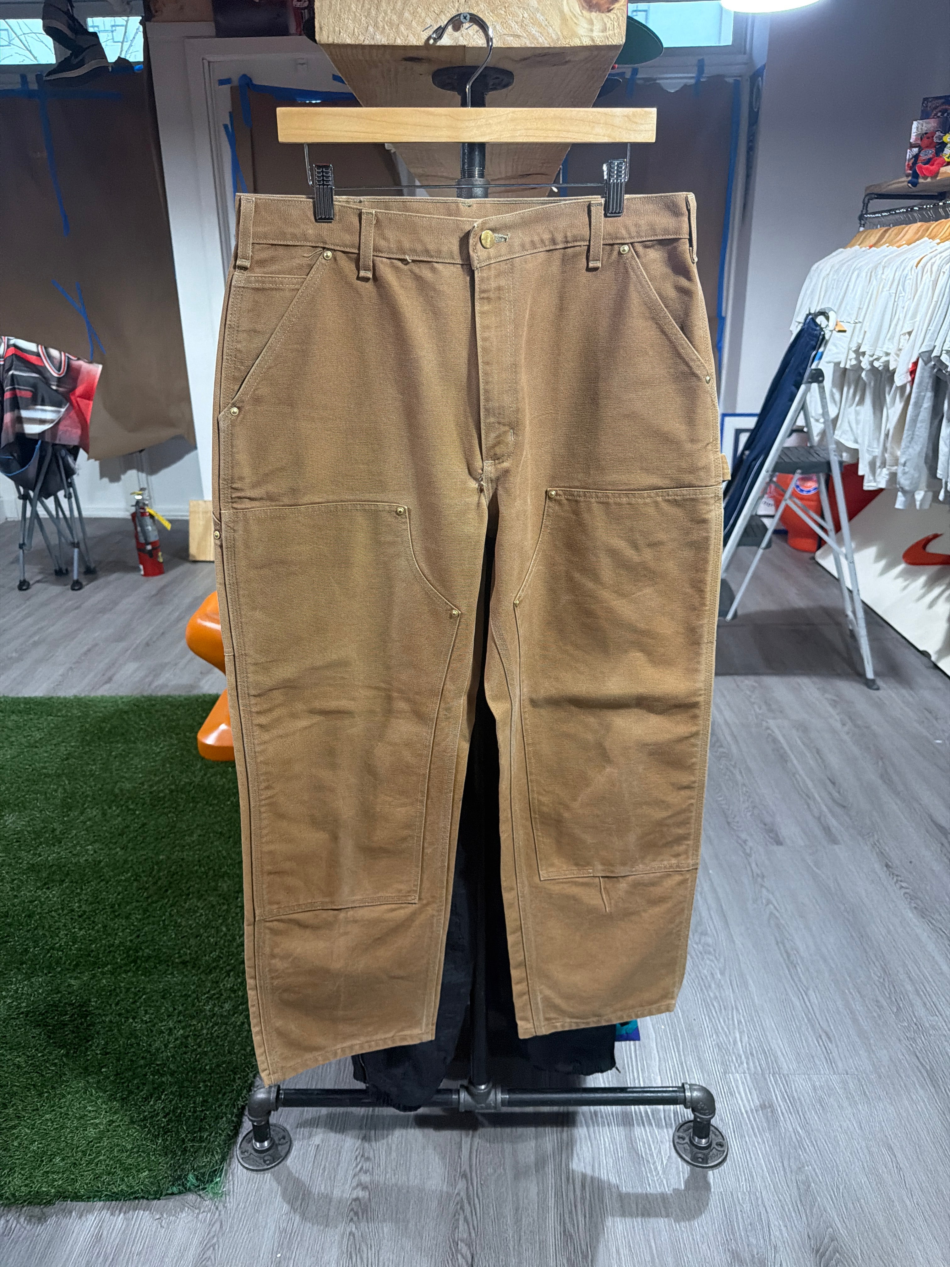 Khaki Carhartt “Double Knee” Carpenter Pants