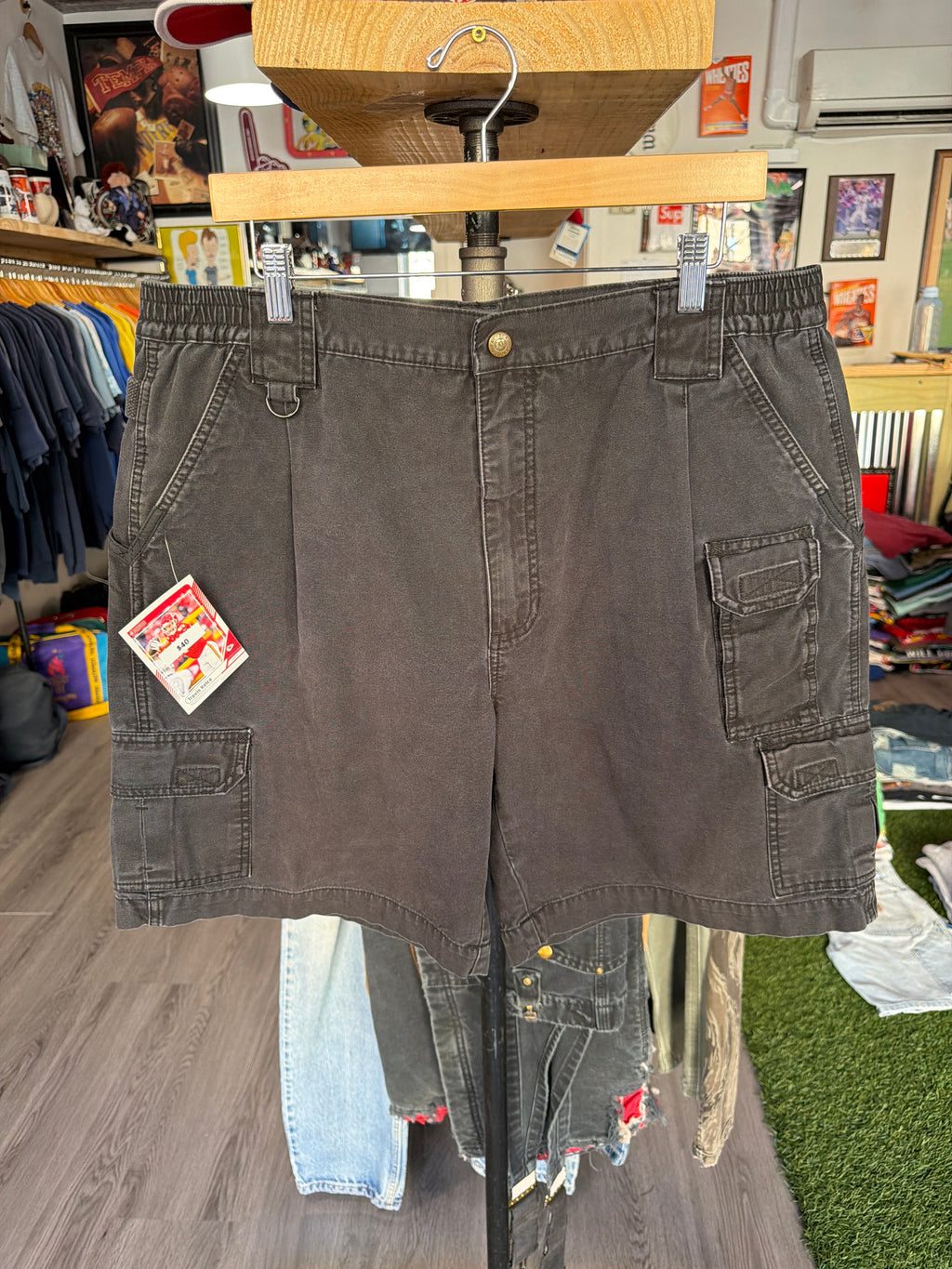 Black Tactical Cargo Shorts