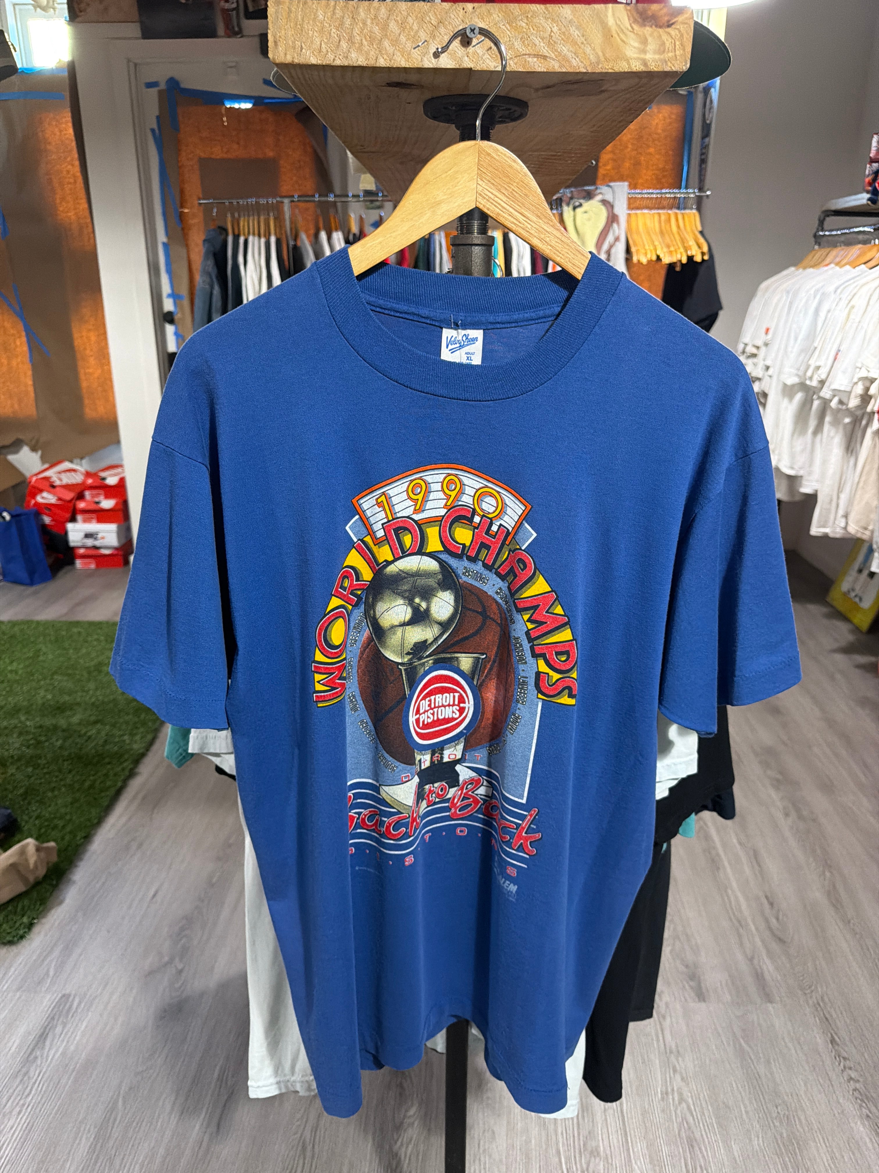 1990 Detroit Pistons NBA “World Champs” Tee