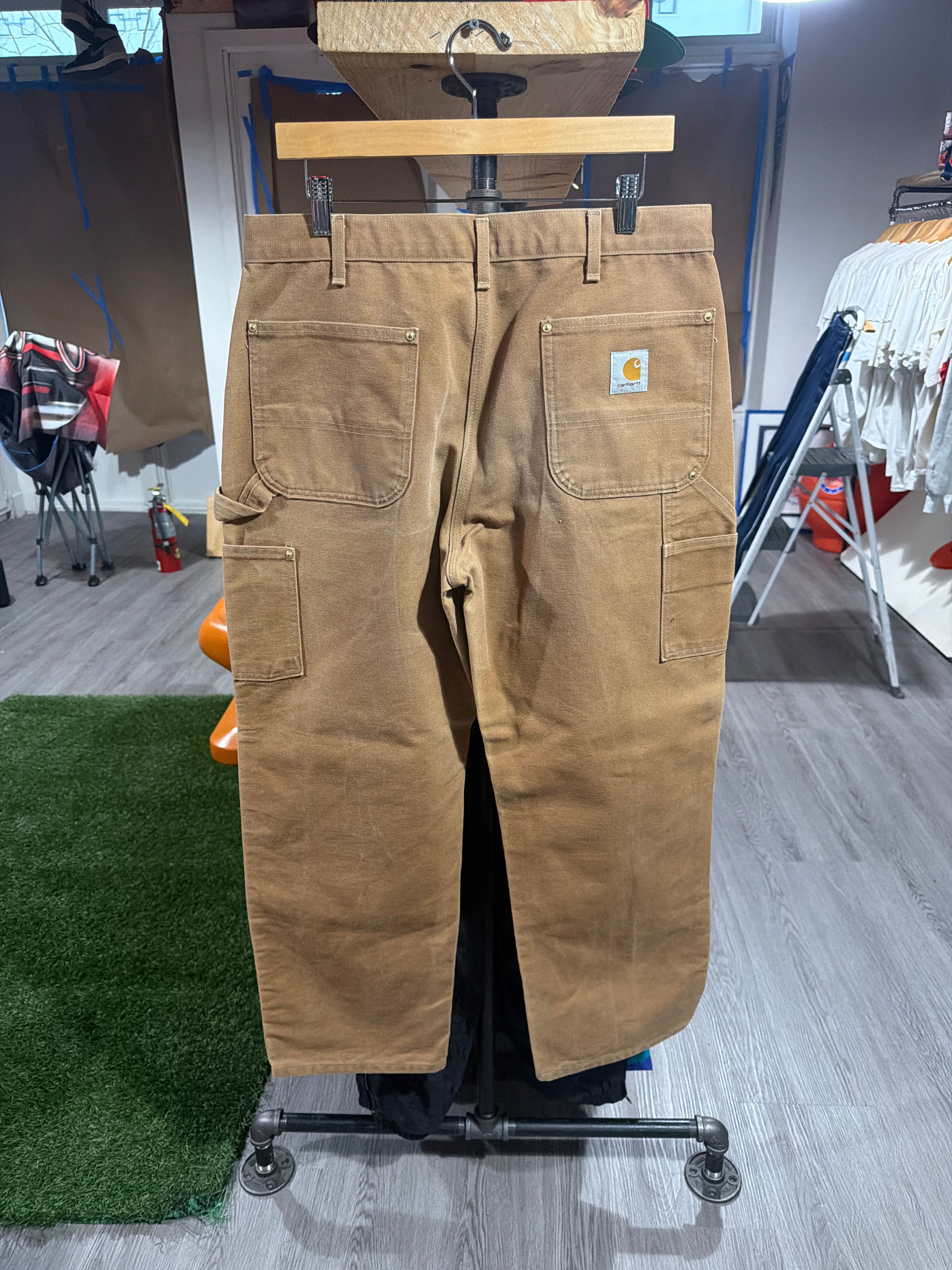 Khaki Carhartt “Double Knee” Carpenter Pants