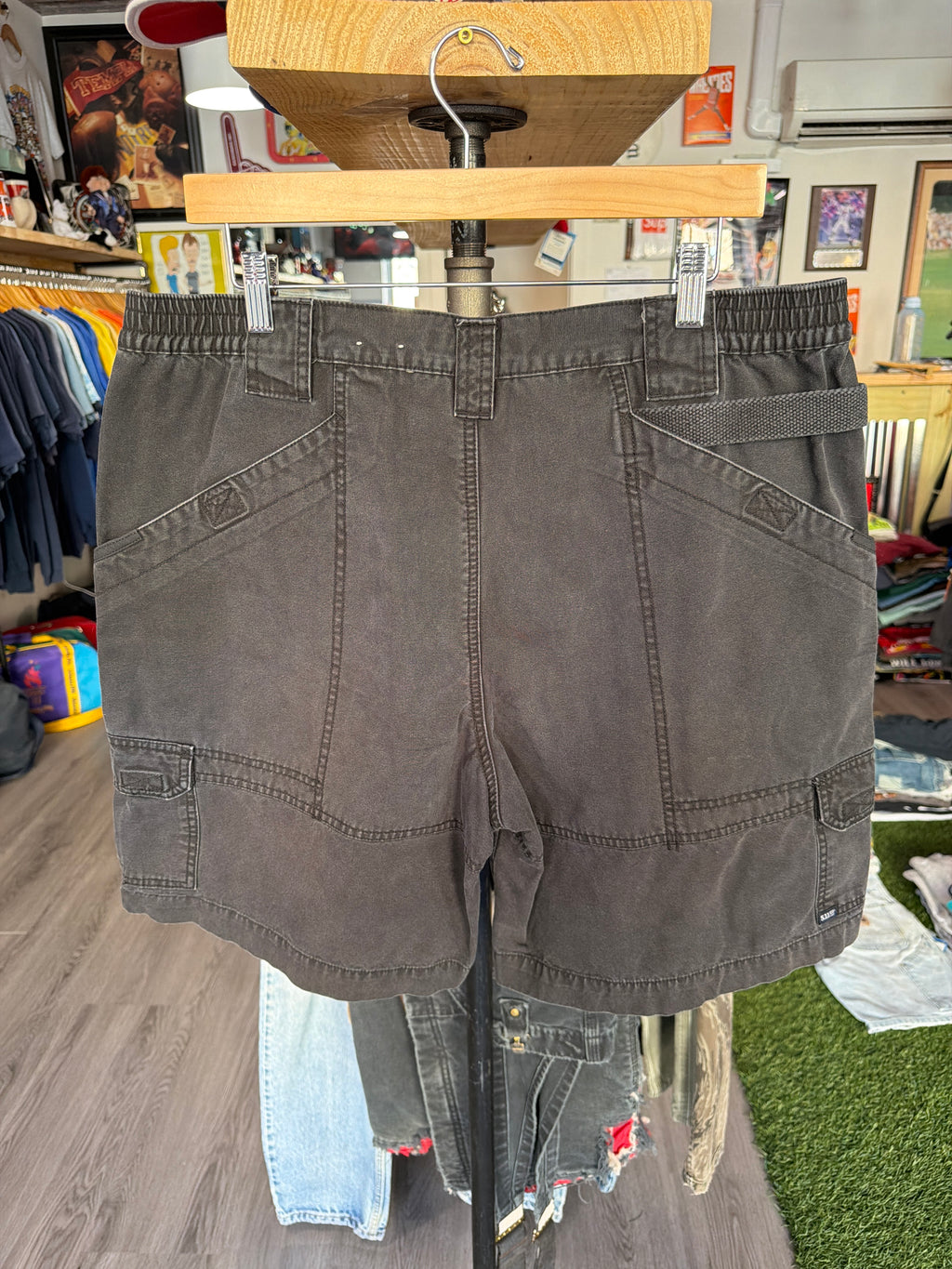 Black Tactical Cargo Shorts